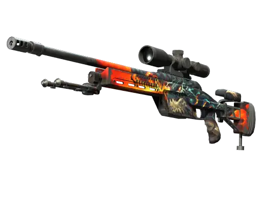 SSG 08（StatTrak™） | 炎龙之焰 (破损不堪)